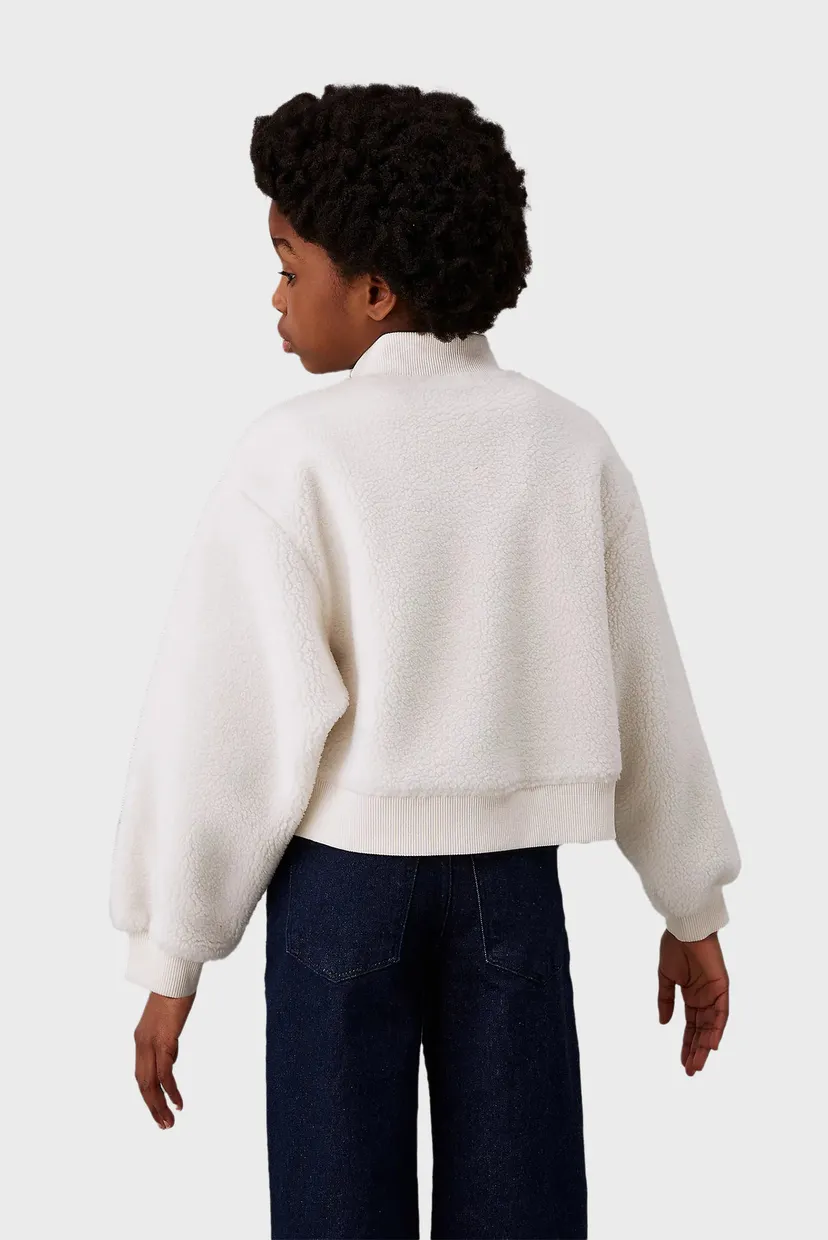 Детская белая спортивная кофта SHERPA FLEECE ZIP UP HWK 4
