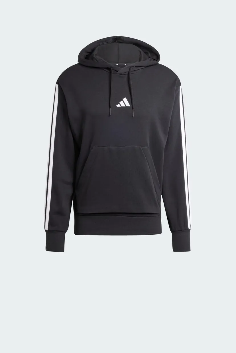 Мужское черное худи Essentials 3-Stripes French Terry 6
