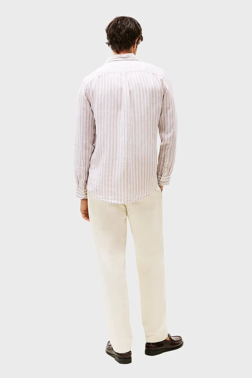 Чоловіча лляна сорочка у смужку LINEN ESSENTIAL STRIPE 3