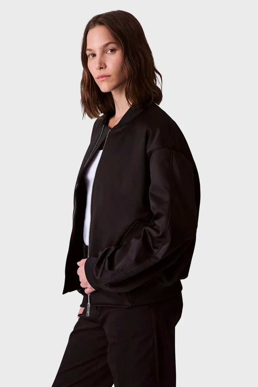 Жіночий чорний бомбер SATIN BOMBER 4