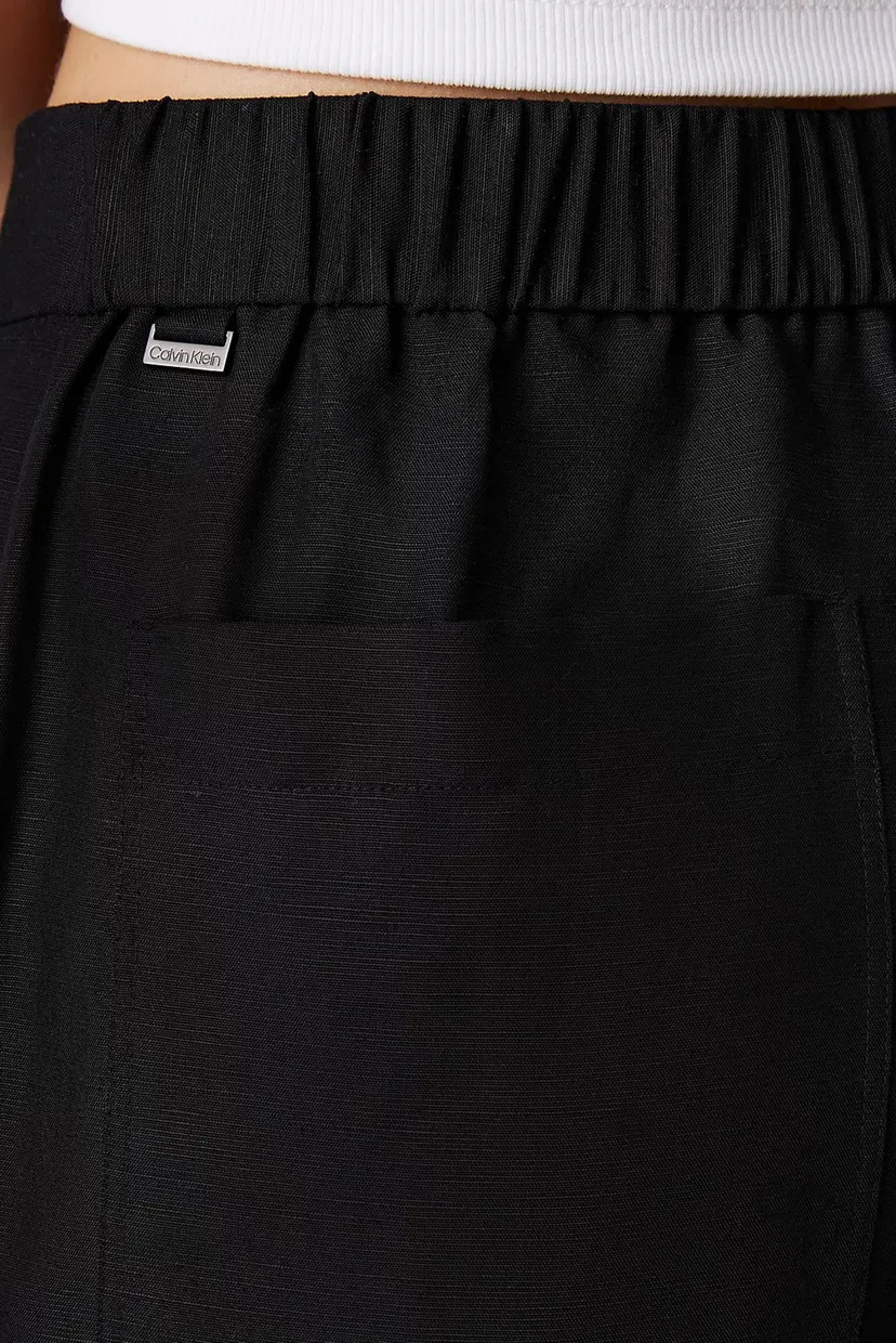 Жіночі чорні шорти LINEN BLEND SHORTS 4