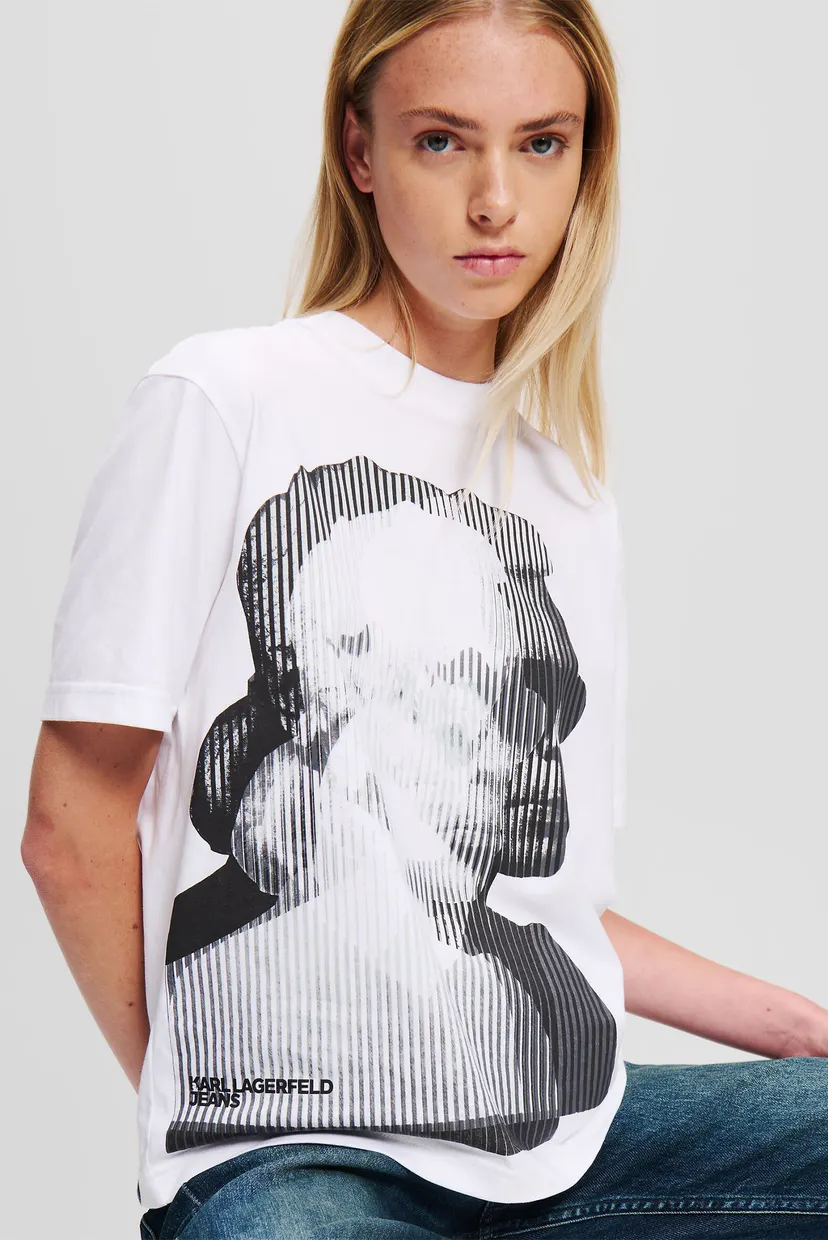 Жіноча біла футболка klj regular sslv karl tee 4