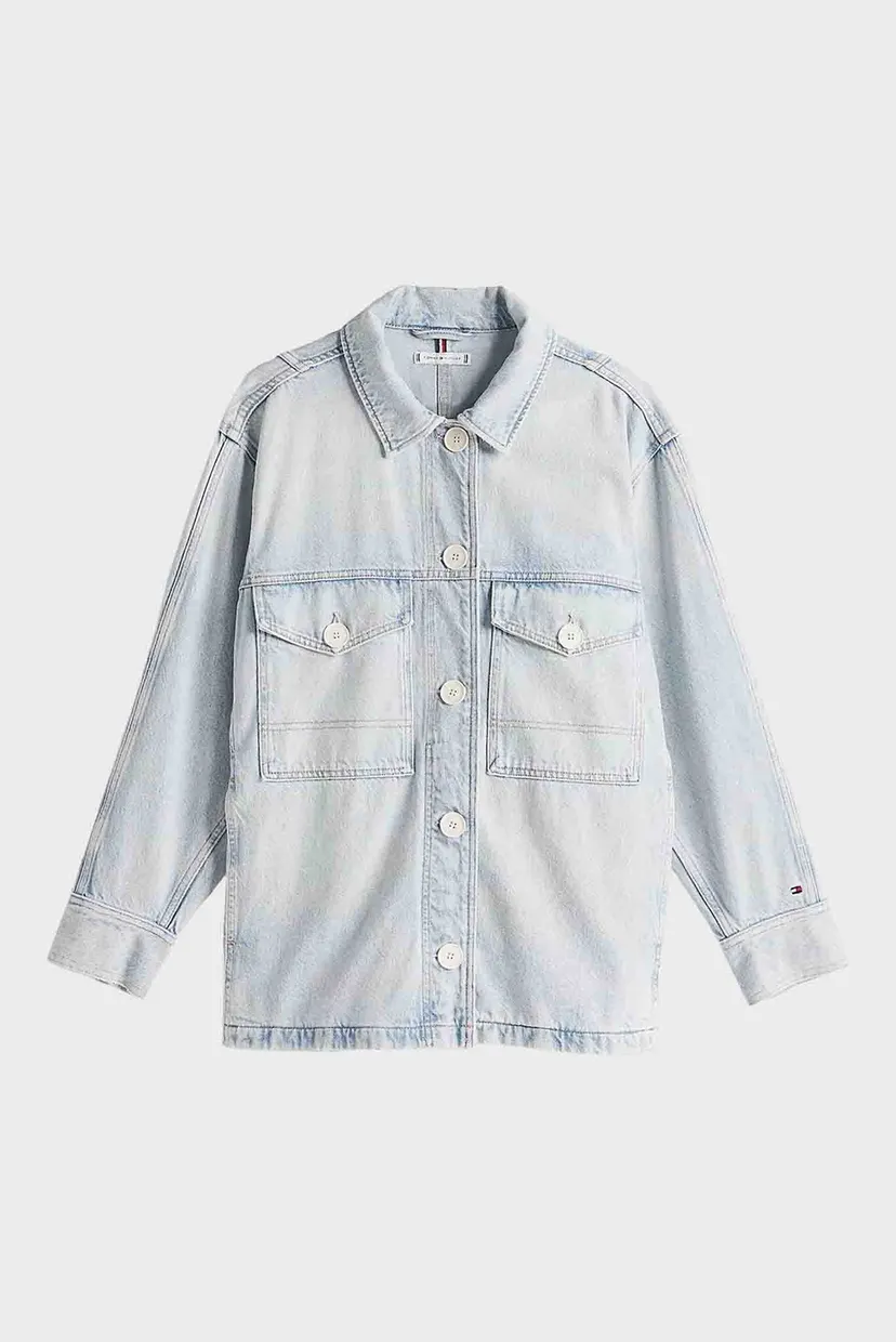 Жіноча блакитна джинсова куртка OVERSIZED 5