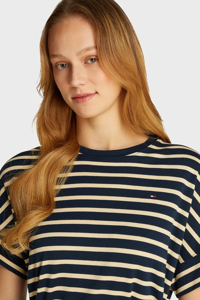 Женское платье в полоску COTTON INTERLOCK SHORT DRESS 4