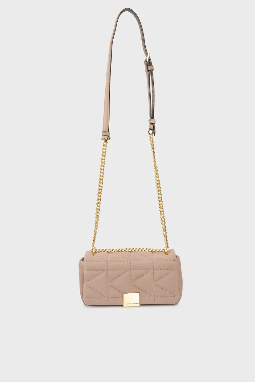Жіноча бежева нубукова сумка KUILT SP SM CROSSBODY NUBUCK 5