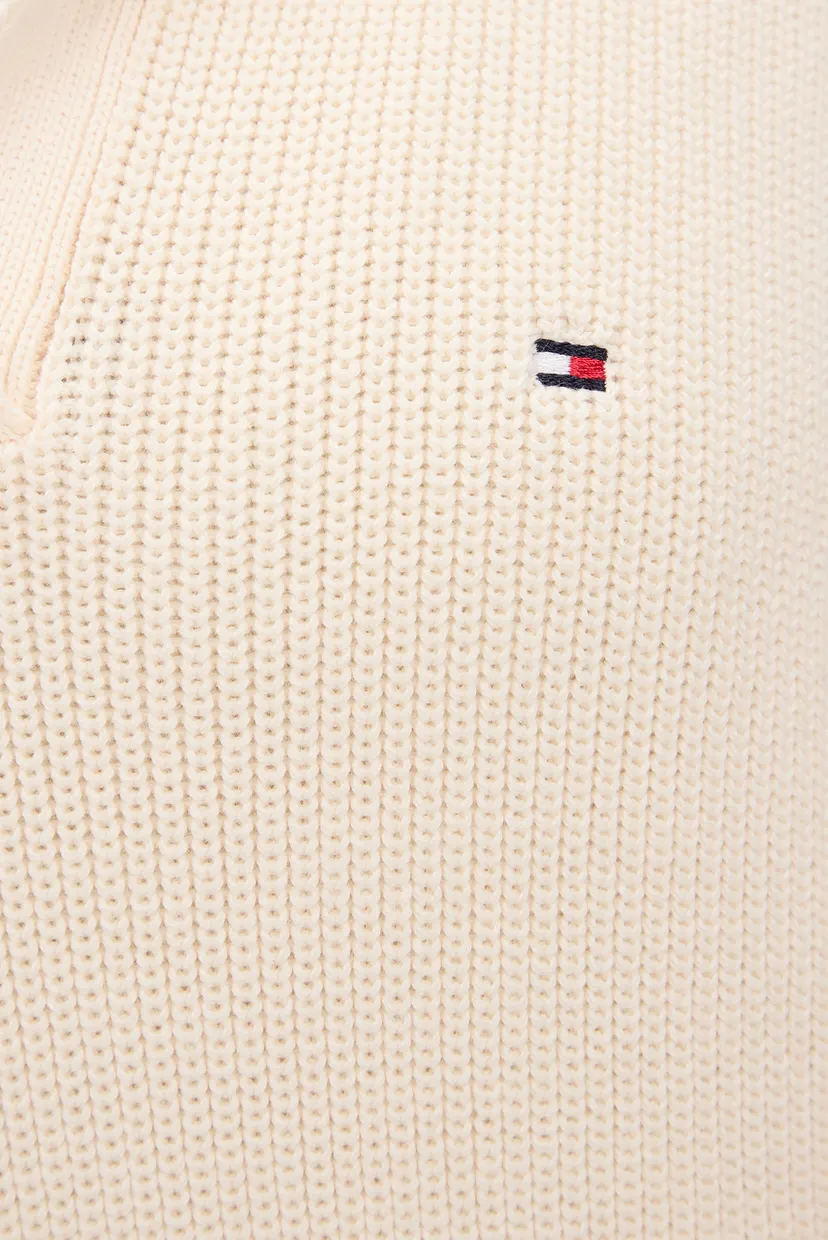 Жіночий білий пуловер CO CARDI STITCH OPEN POLO SWT LS 3