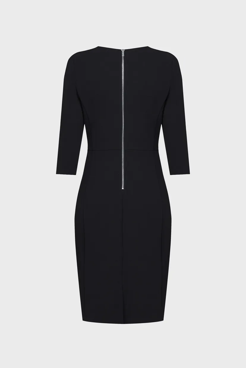 Женское черное платье SCUBA CREPE HALF SLEEVE DRESS 6