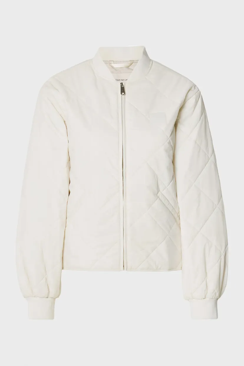 Женский белый бомбер LIGHTWEIGHT QUILTED BOMBER JACKE 6