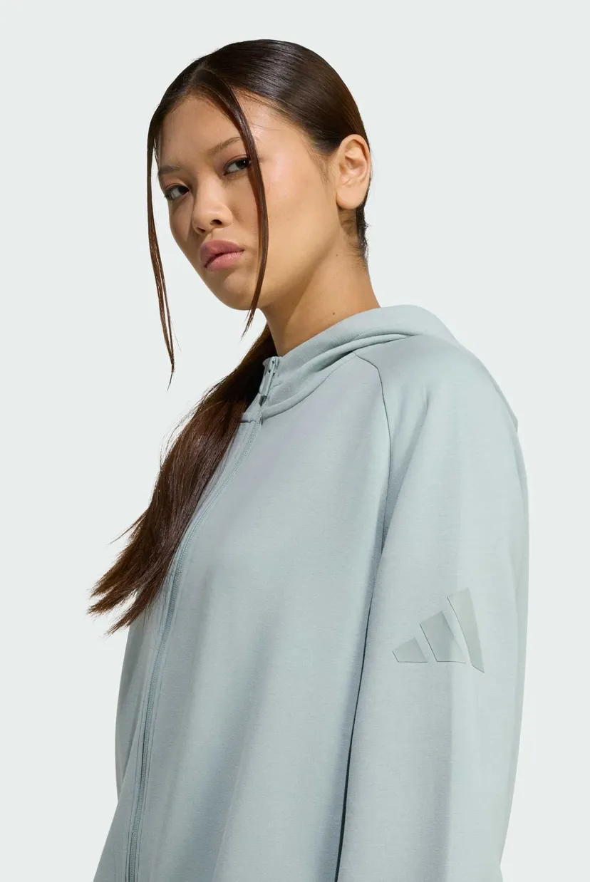 Женское мятное худи SOFT LUX FULL-ZIP 4