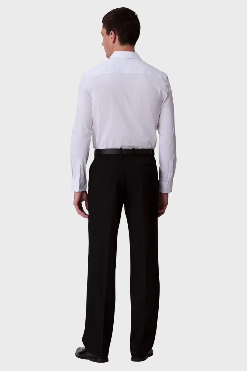 Чоловіча біла сорочка LS SOLID SUPIMA STRETCH 4
