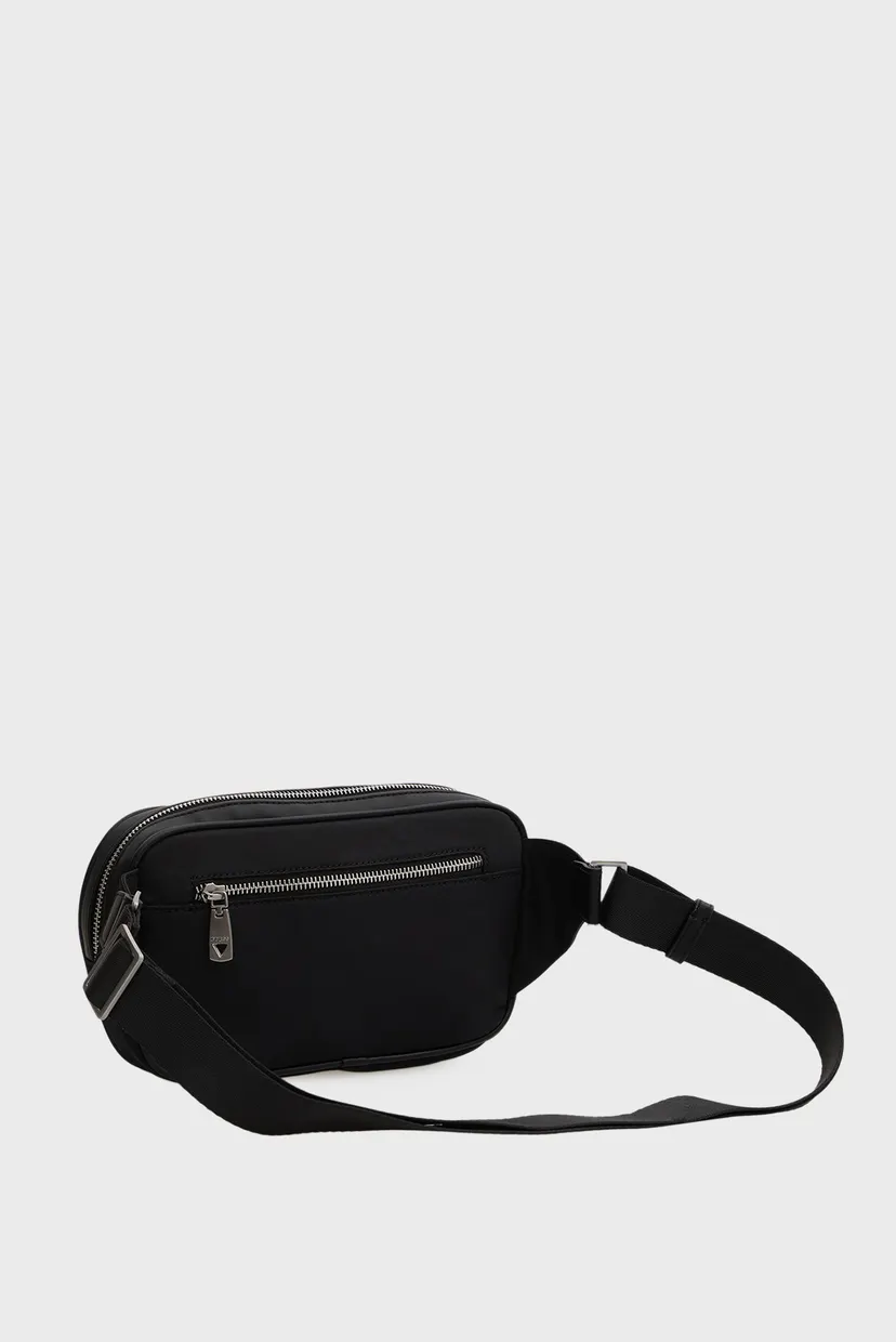 Мужская черная поясная сумка 3
