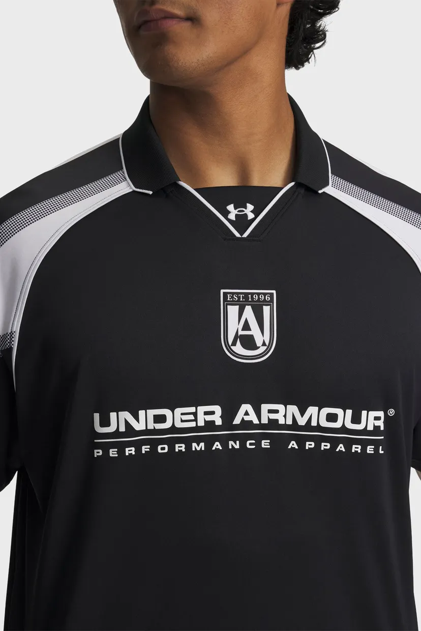 Мужское черное поло UA M 96 Terrace Jersey SS 3