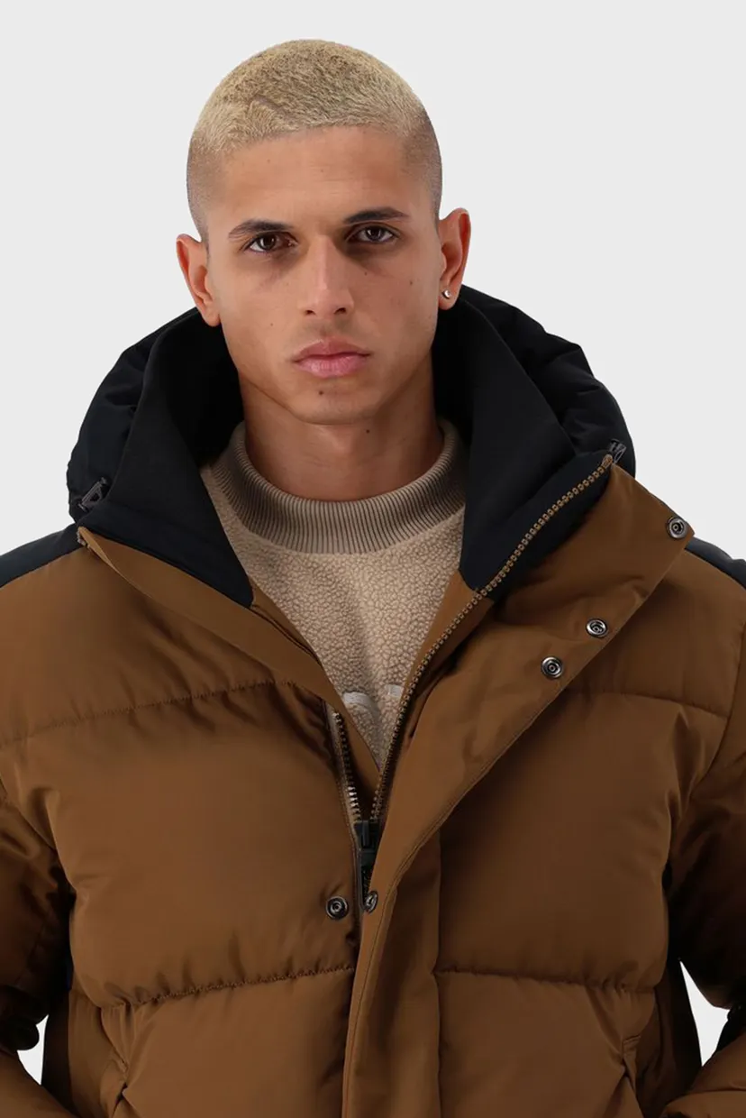 Чоловіча коричнева лижна куртка FIX HOOD FEEL WARM 5