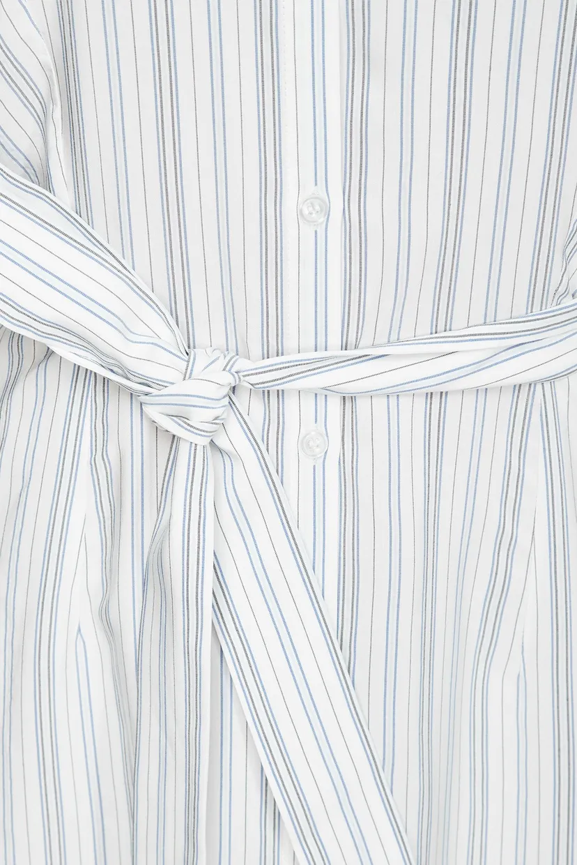 Женское белое платье в полоску VIS STRIPE MIDI SHIRT DRESS LS 4