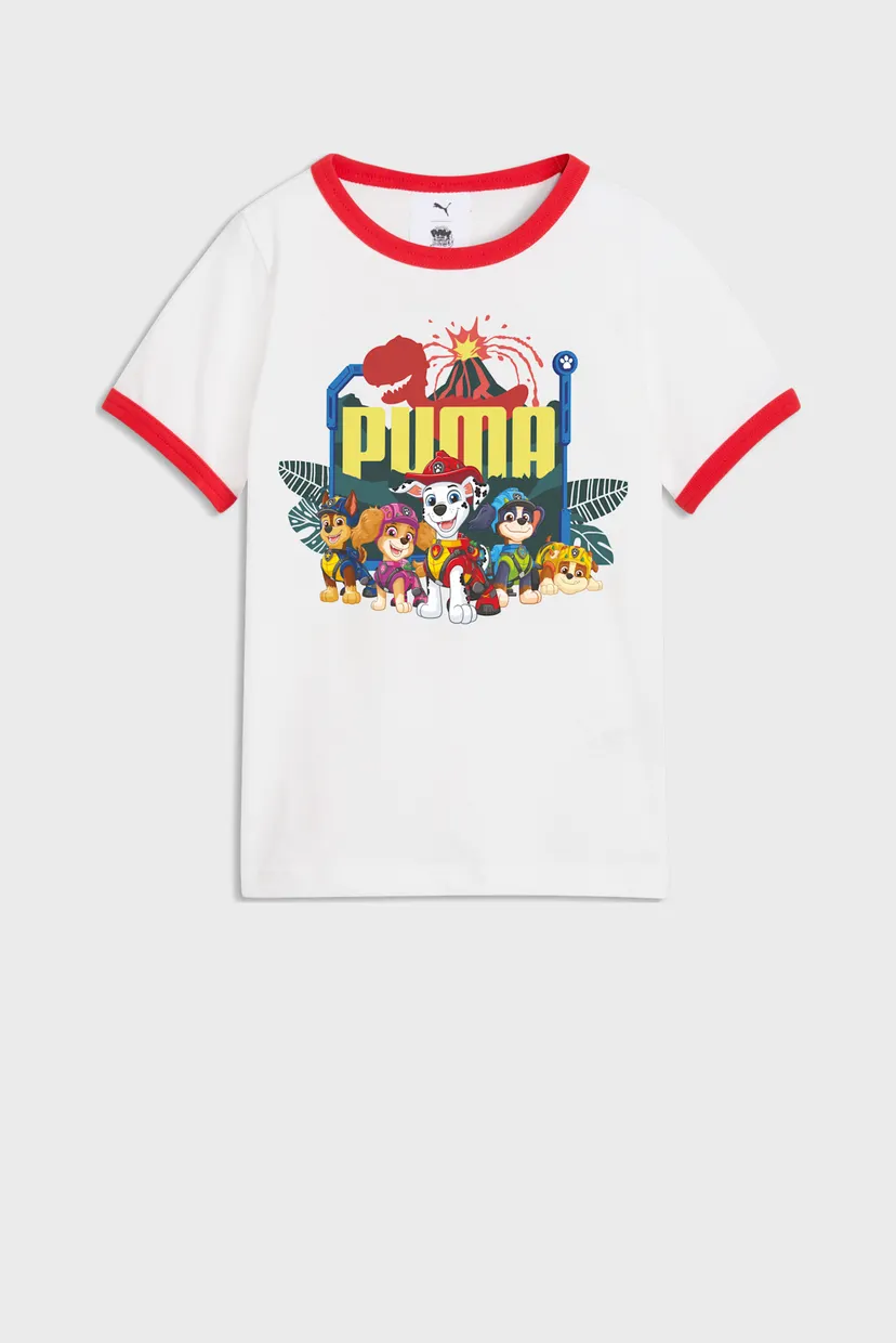 Детская белая футболка PUMA x PAW PATROL Ringer Tee Kids 4