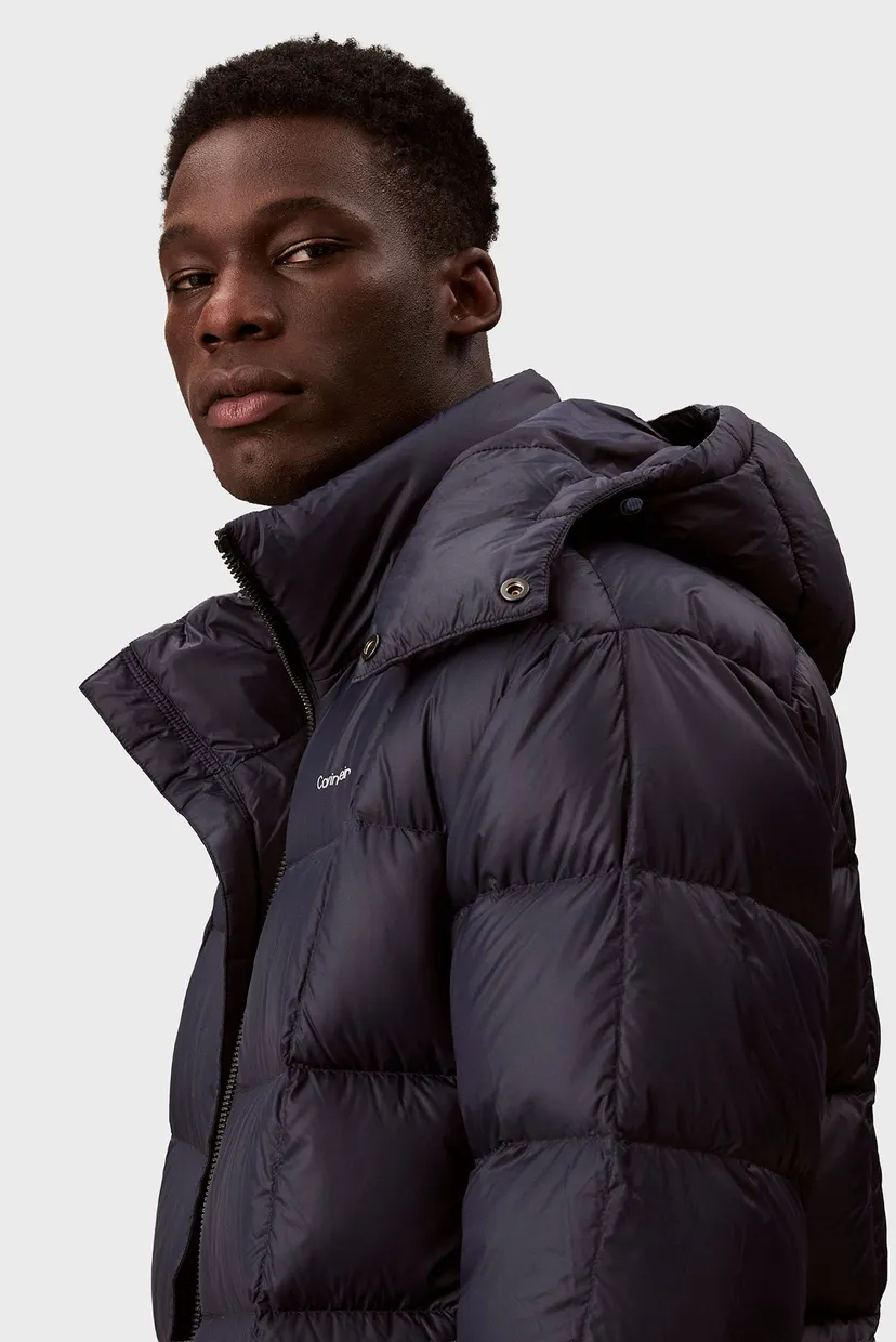 Мужской темно-синий пуховик NYLON QUILTED DETACHABLE 5