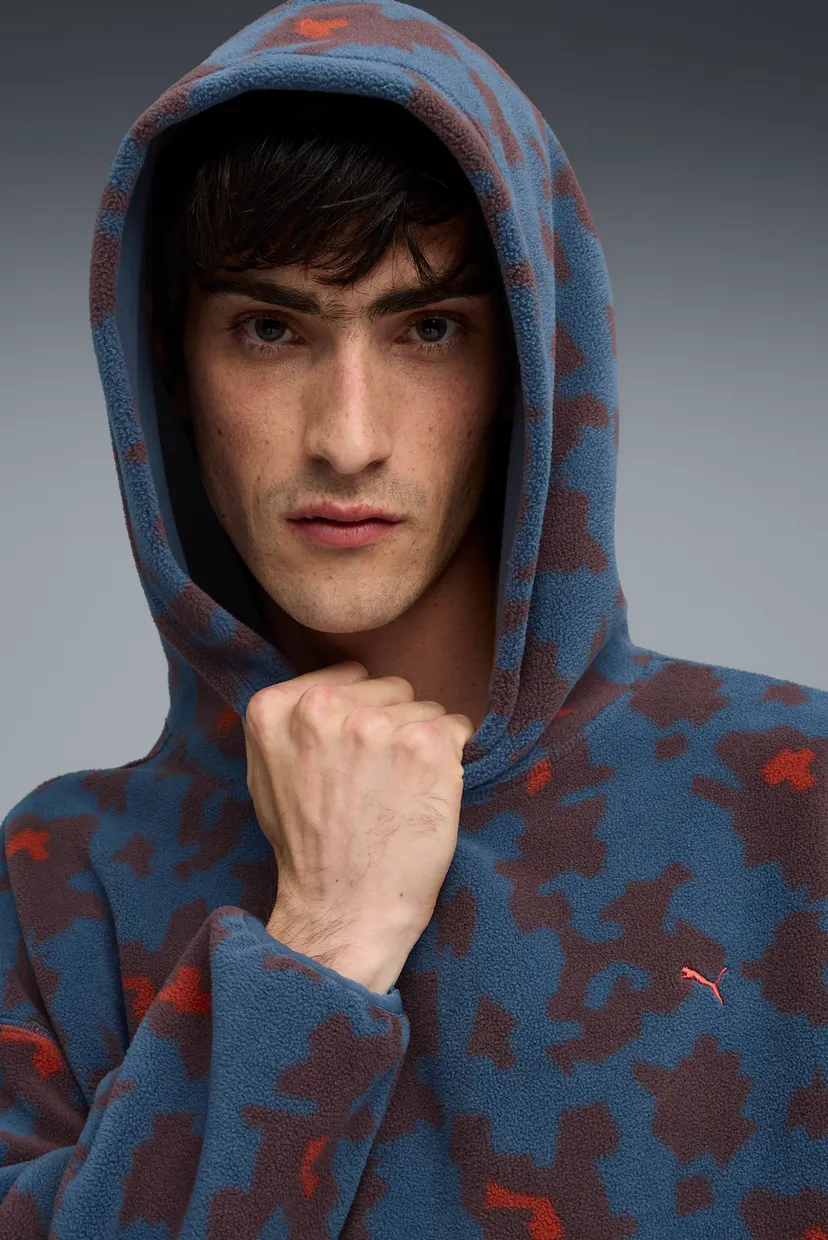 Мужское синее худи с узором Special Items All-Over Print Fleece Hoodie Men 4