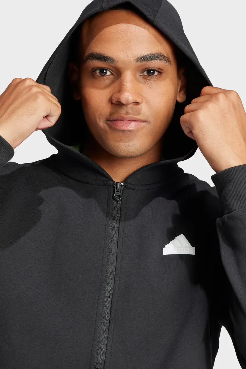 Чоловіче чорне худі Future Icons 3-Stripes Full Zip 4