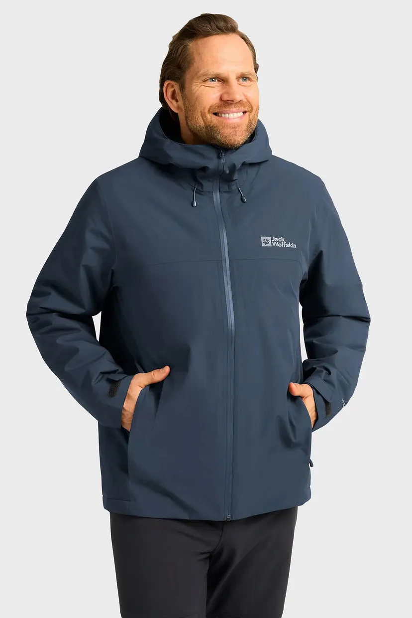 ESTNATION ダークブルー スエードジャケット Мужская темно-синяя куртка Jack Wolfskin A61870_T0352 — MD-Fashion