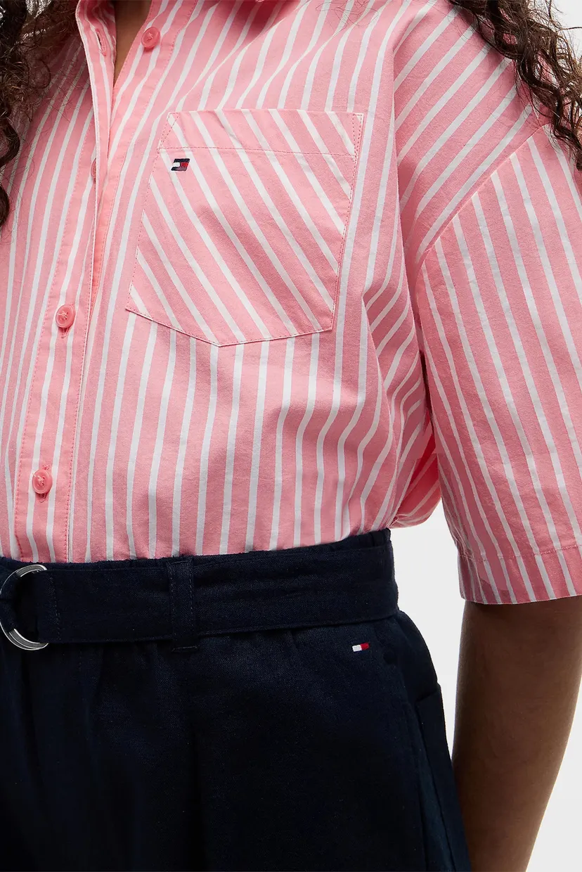 Детские темно-синие льняные брюки PLEATED BELT 4