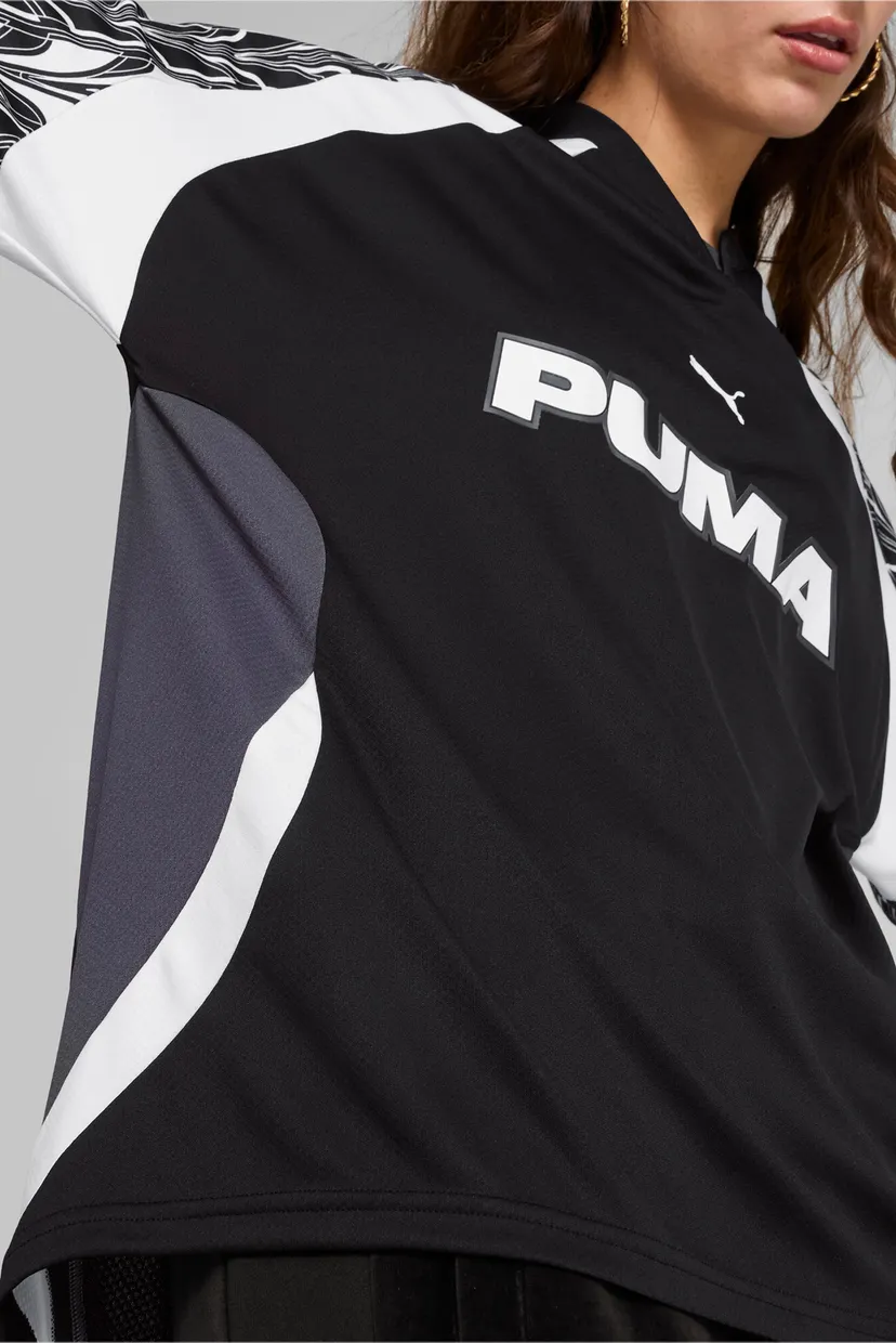 Черная футболка Relaxed Football Jersey Unisex (унисекс) 5