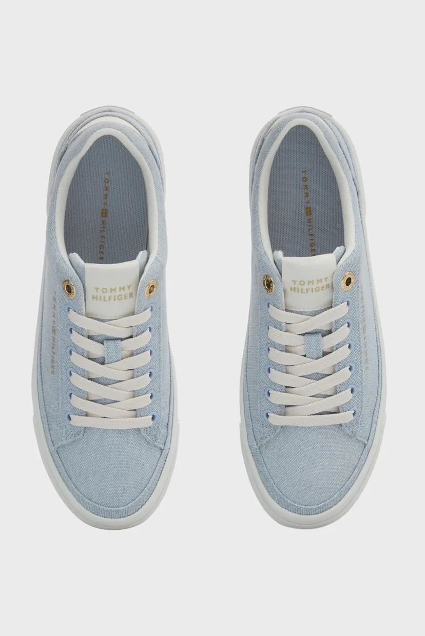 Женские голубые сникерсы FOXING PLATFORM WASHED CANVAS 4