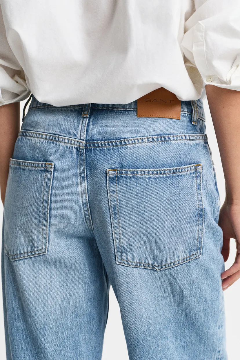 Женские голубые джинсы REL STRAIGHT JEANS 5