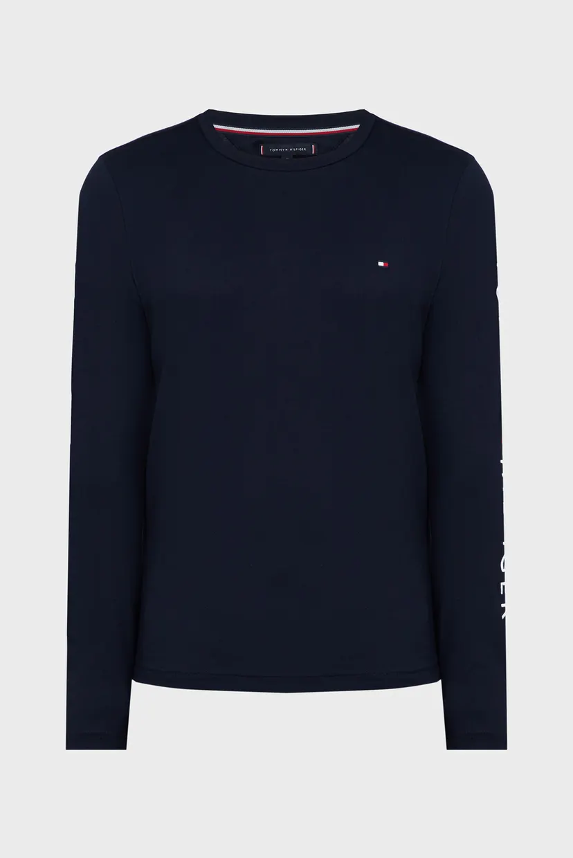 Мужской темно-синий лонгслив TOMMY LOGO TEE 6