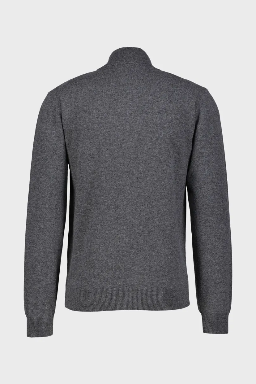 Мужской серый шерстяной кардиган SUPERFINE LAMBSWOOL ZIP 6