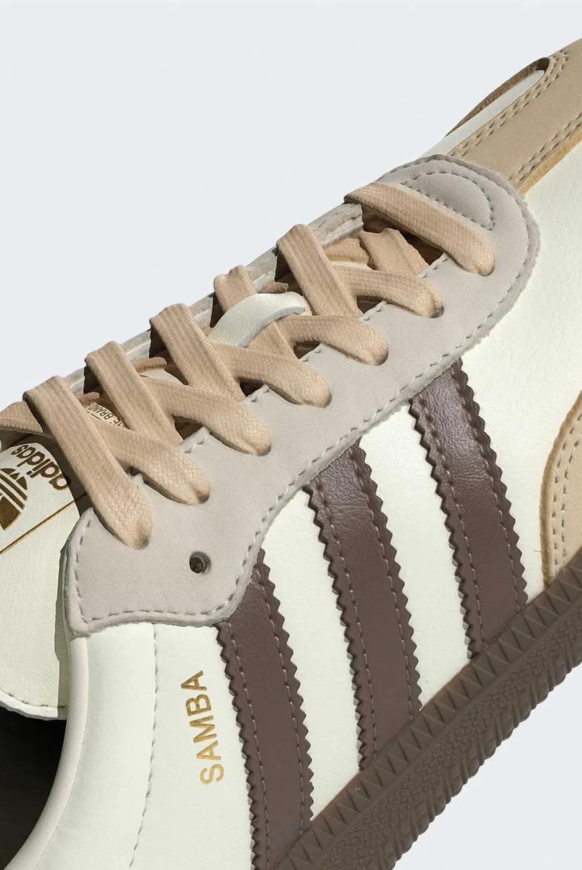 Женские белые кожаные сникерсы Samba OG 8