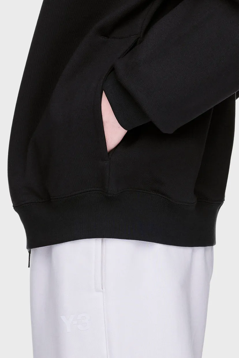 Черное худи Y-3 Brushed Terry (унисекс) 6