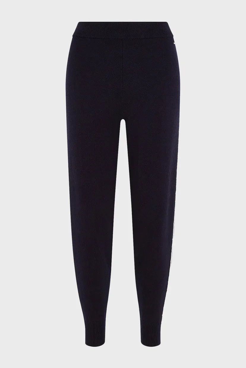 Женские темно-синие шерстяные джоггеры POINTELLE STRIPE JOGGER 5