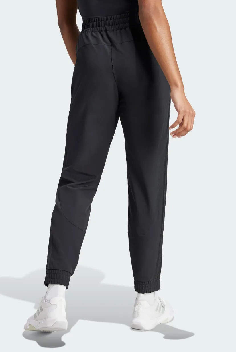 Женские черные спортивные брюки Pacer All Gym 3-Stripes Woven Mid-Rise 3