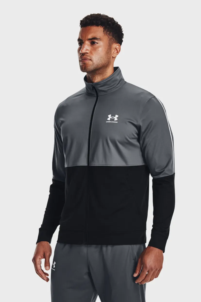 Чоловіча сіра спортивна кофта UA PIQUE TRACK JACKET Under Armour