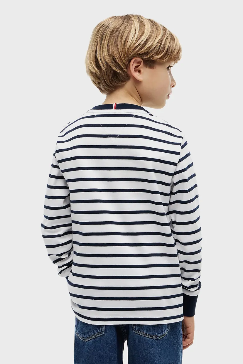 Дитячий білий лонгслів у смужку STRIPE T-SHIRT LS 3
