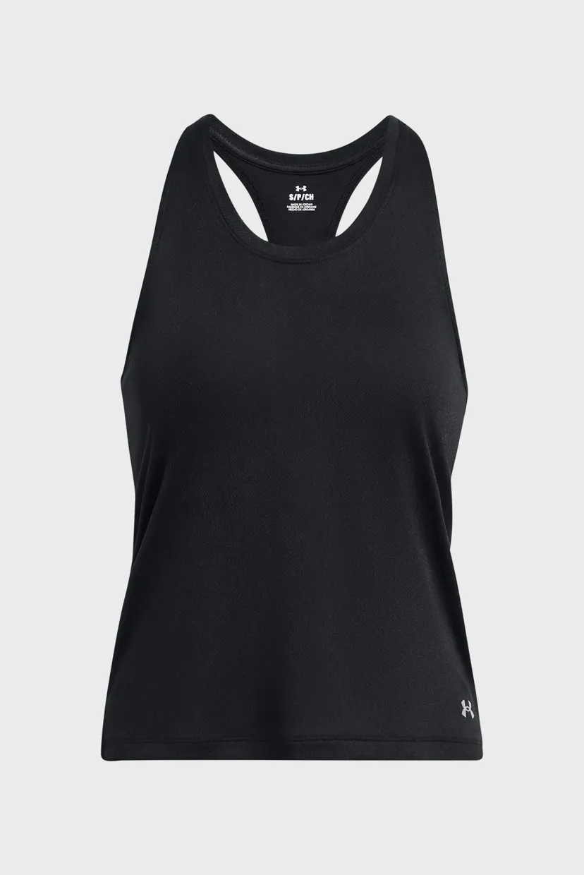 Жіноча чорна майка UA Launch Splatter Singlet 5