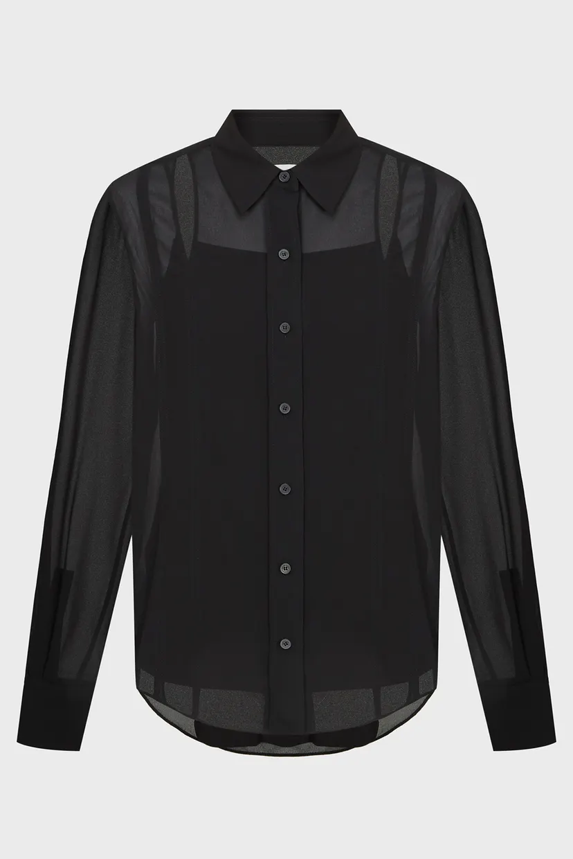 Жіноча чорна блуза GEORGETTE CUT OUT BLOUSE 6