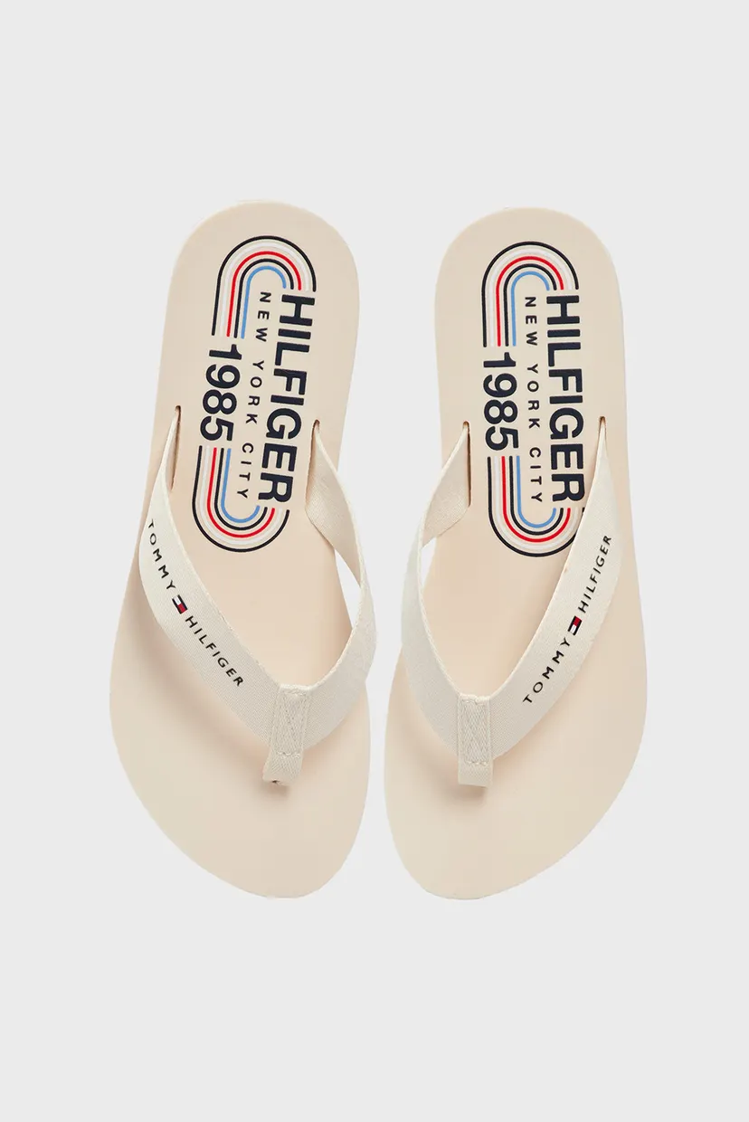 Жіночі бежеві в'єтнамки GLOBAL STRIPES FLAT BEACH SANDAL 4
