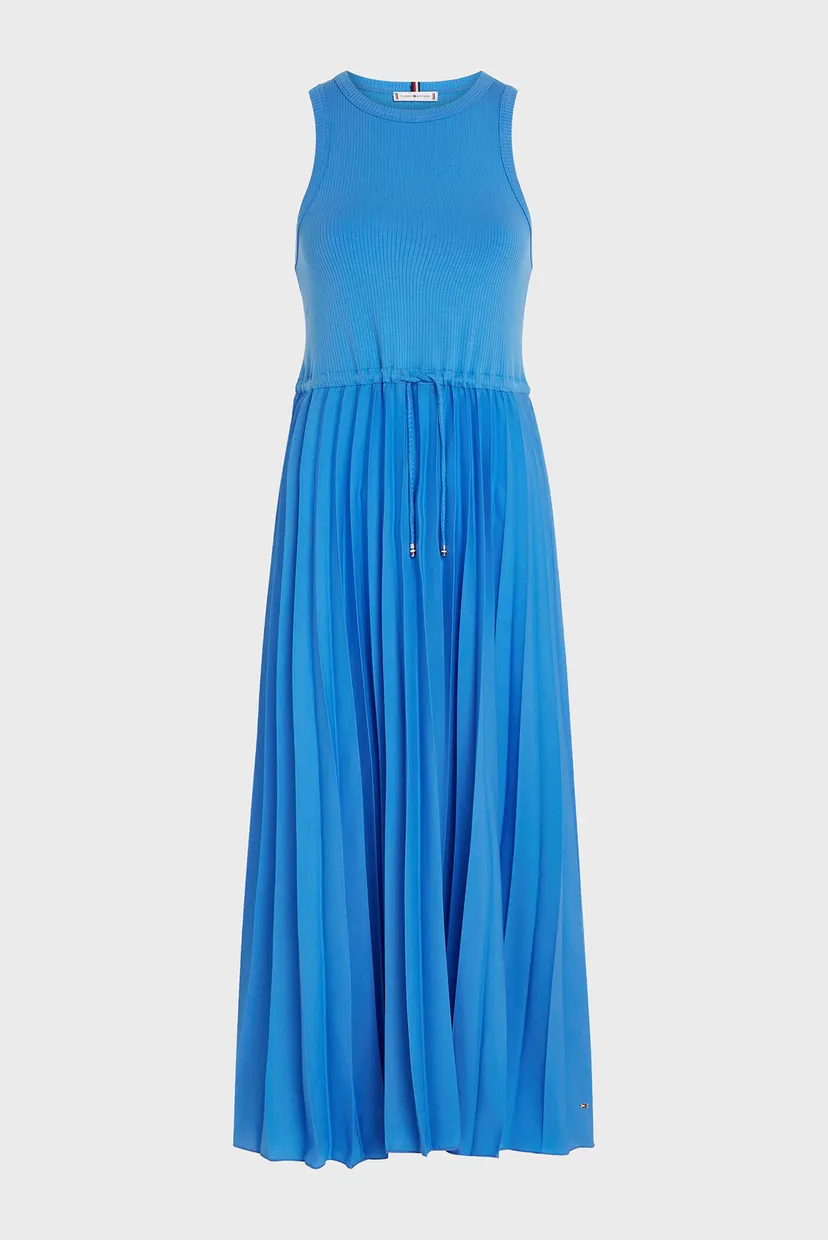 Жіноча блакитна сукня RIB TANK PLEATED 4