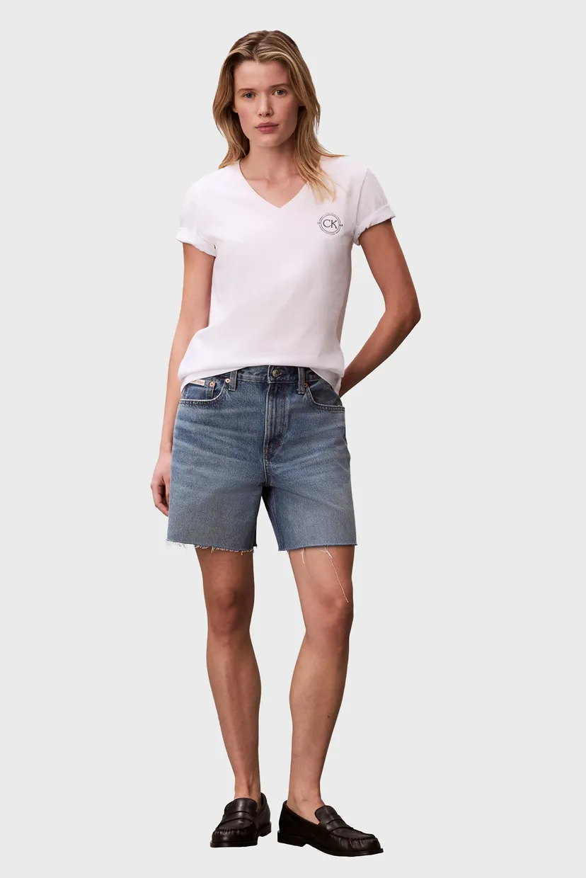 Жіноча біла футболка VNECK GRAPHIC 4