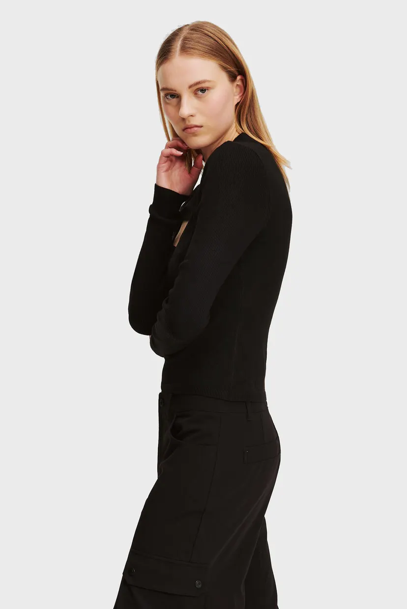 Женский черный джемпер KLJ LSLV MOCK NECK 3