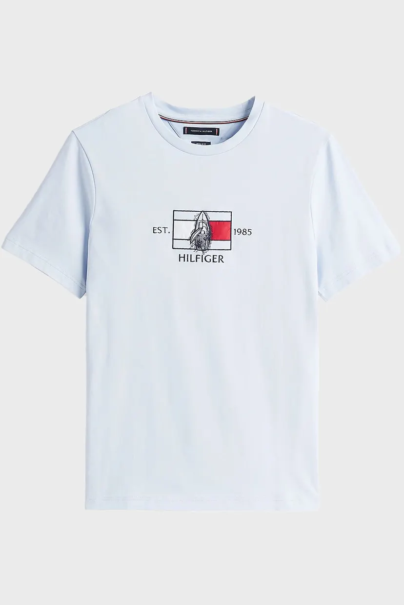 Чоловіча блакитна футболка HILFIGER FLAG SAILING 5