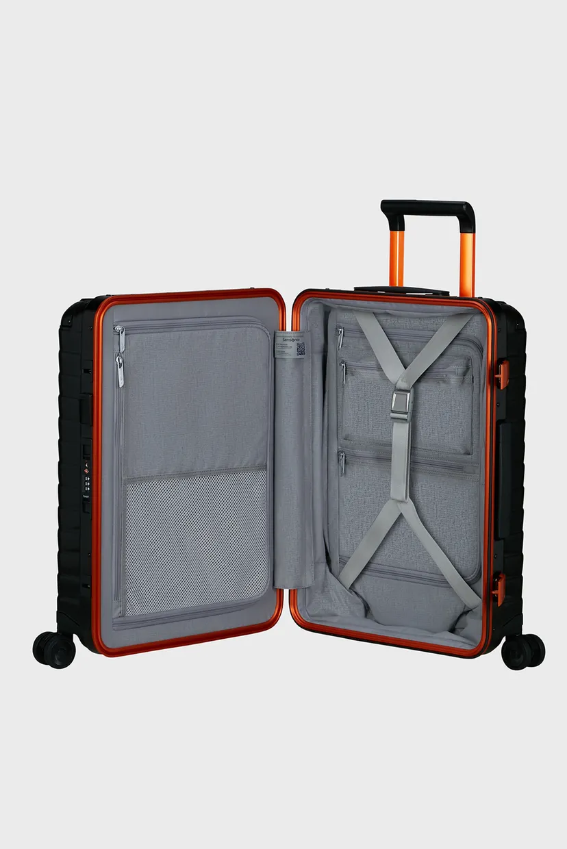 Чорна валіза 55 см PROXIS ALU GRAPHITE/APRICOT 5