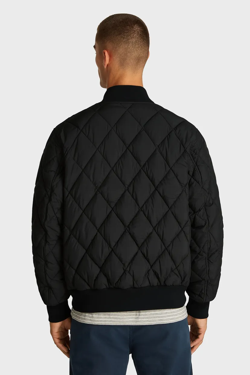 Чоловічий чорний бомбер TJM QUILTED BOMBER 3