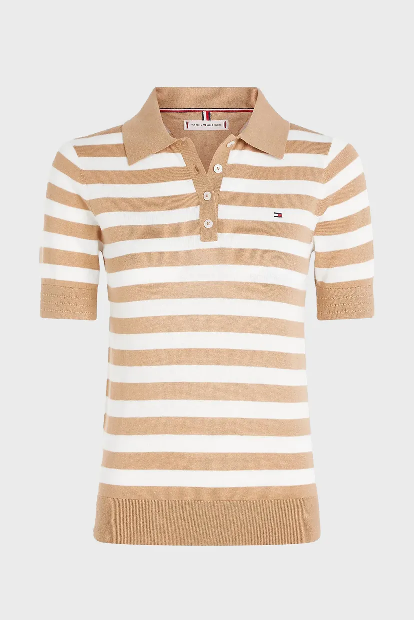 Жіноче поло у смужку CO LYOCELL BUTTON POLO SS SWT 5