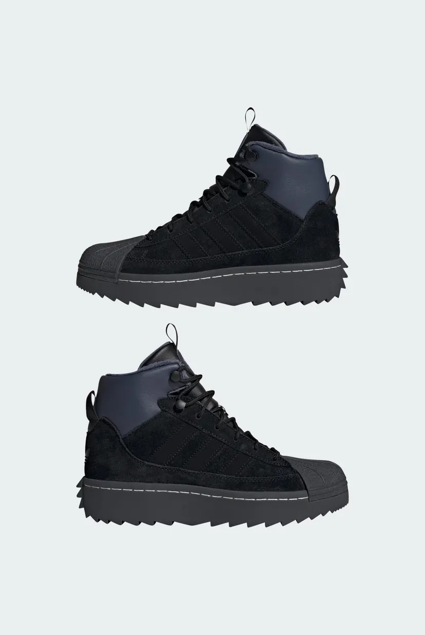 Дитячі чорні замшеві хайтопи Superstar Winterized Trek Kids 7