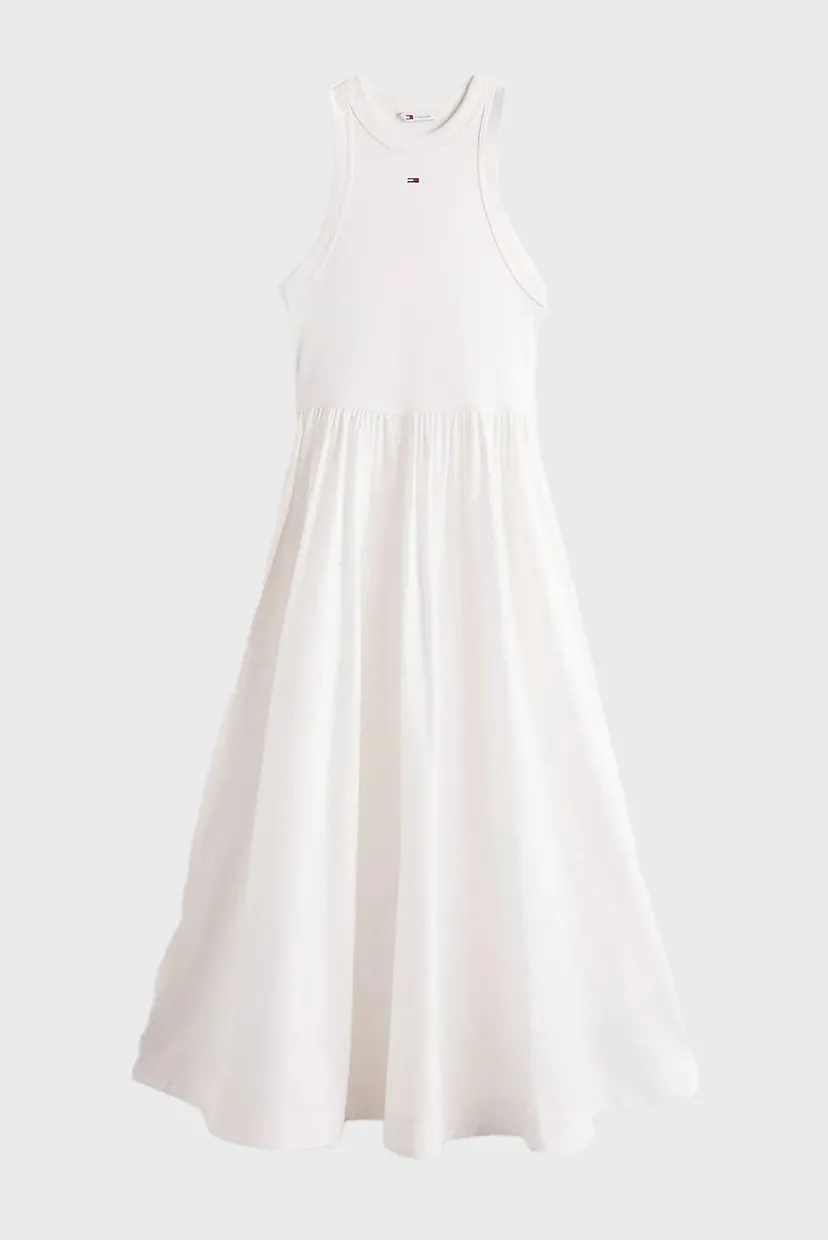 Женское белое платье RIB POPLIN 5
