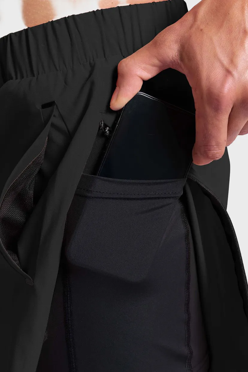 Мужские черные плавательные шорты SIDE ZIP BEACH BOXER 6