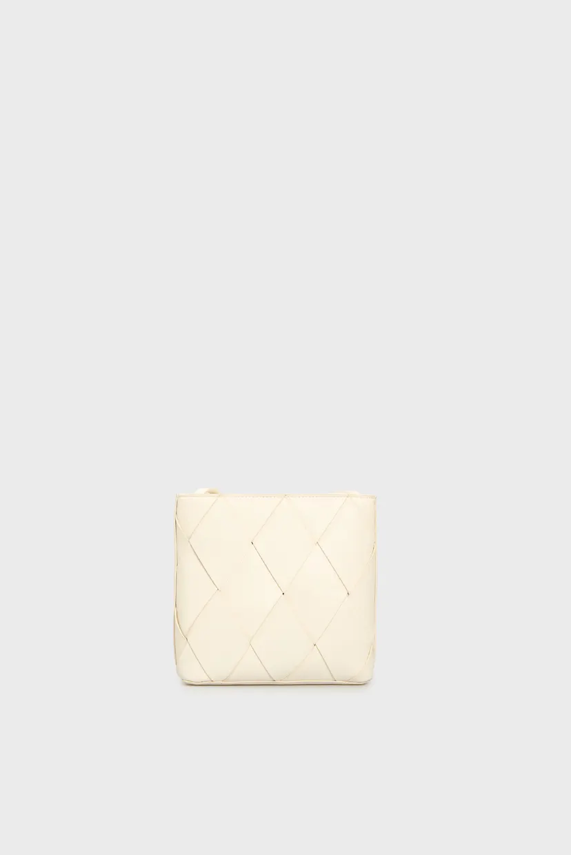 Жіноча біла сумка CK WOVEN SQUARE CROSSBODY 5
