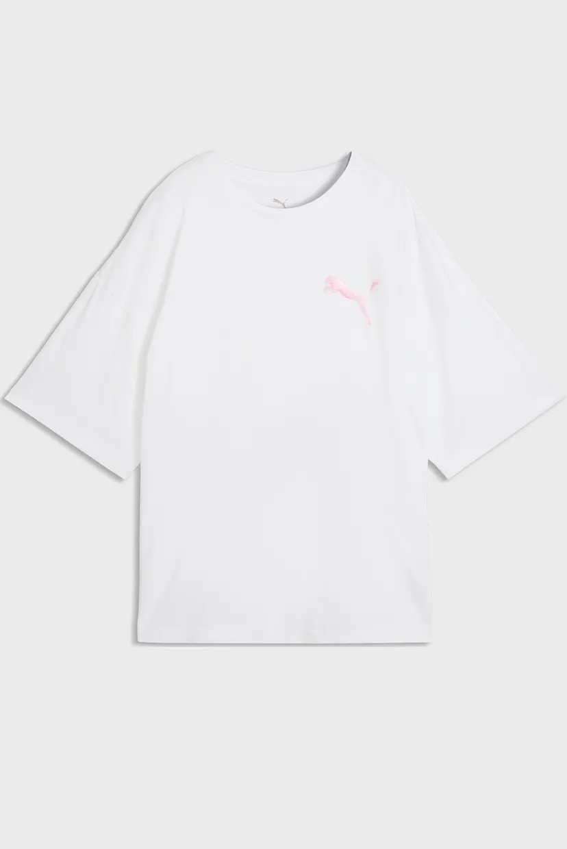 Женская белая футболка Graphic Bubble Oversized Tee Women 4